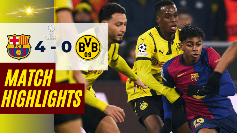 ไฮไลท์บอลยูฟ่าแชมเปียนส์ลีก 2025 บาร์เซโลน่า พบ โบรุสเซีย ดอร์ทมุนด์ – ผลบอลยูฟ่าแชมเปียนส์ลีกล่าสุด