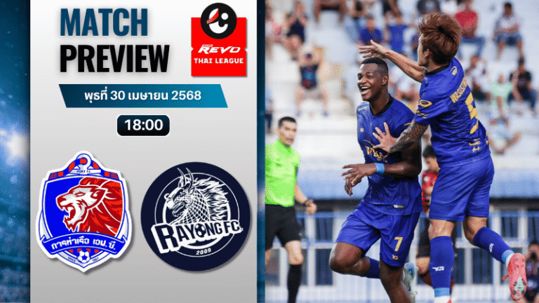 วิเคราะห์บอลวันนี้ ไทยลีก 2025 : การท่าเรือ เอฟซี พบ ระยอง เอฟซี