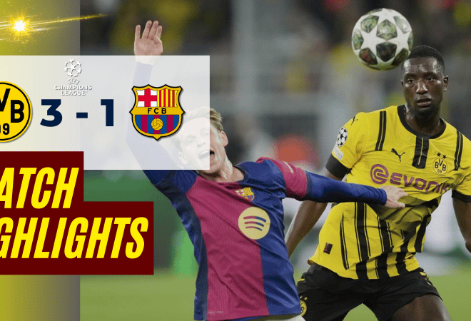 ไฮไลท์บอลวันนี้ ยูฟ่าแชมเปียนส์ลีก 2025 โบรุสเซีย ดอร์ทมุนด์ พบ บาร์เซโลน่า – ผลบอลยูฟ่าแชมเปียนส์ลีกล่าสุด