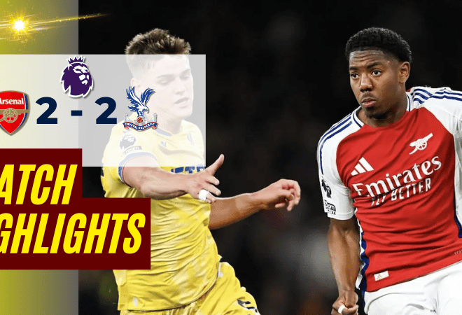 ไฮไลท์บอลวันนี้ พรีเมียร์ลีก 2025 อาร์เซนอล พบ คริสตัล พาเลซ – ผลบอลพรีเมียร์ลีกล่าสุด