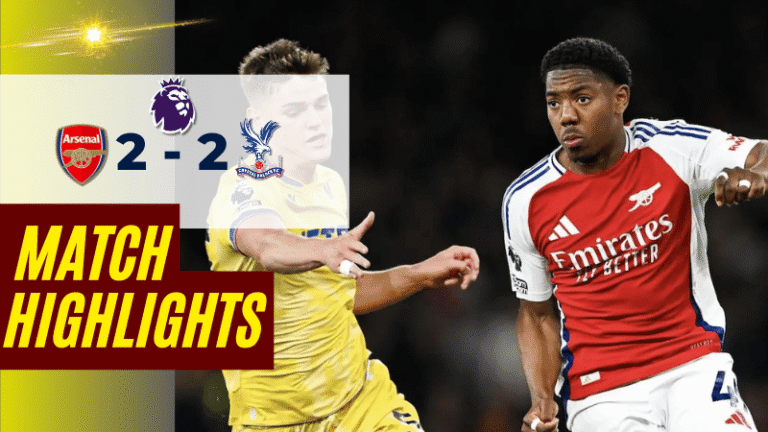 ไฮไลท์บอลวันนี้ พรีเมียร์ลีก 2025 อาร์เซนอล พบ คริสตัล พาเลซ – ผลบอลพรีเมียร์ลีกล่าสุด
