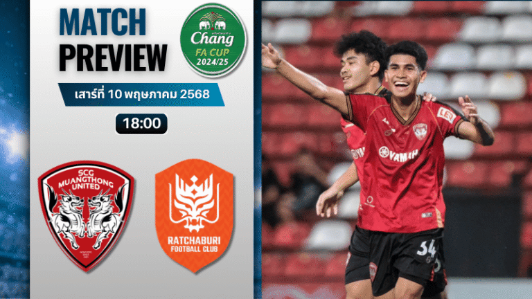 วิเคราะห์บอลวันนี้ เอฟเอคัพ 2024/25 : เมืองทอง พบกับ ราชบุรี