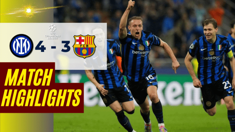 ไฮไลท์บอลวันนี้ ยูฟ่าแชมเปียนส์ลีก 2025 อินเตอร์ มิลาน พบ บาร์เซโลน่า – ผลบอลยูฟ่าแชมเปียนส์ลีกล่าสุด