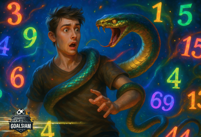ฝันว่าโดนงูกัด สัญญาณลางฝันสุดเข้มข้น! เปิดครบทุกแง่มุม การเงิน การงาน ความรัก พร้อมเลขเด็ดแม่นชัวร์ GOALSIAM ทำนายฝันสายลุย