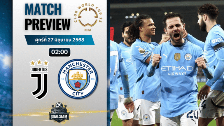 วิเคราะห์บอลวันนี้ ฟีฟ่าคลับเวิลด์คัพ ชิงแชมป์สโมสรโลก : ยูเวนตุส พบกับ แมนเชสเตอร์ ซิตี้