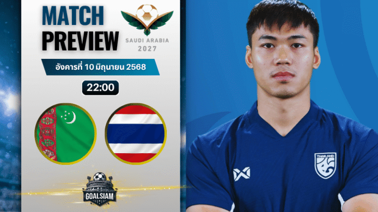 วิเคราะห์บอลวันนี้ ฟุตบอลเอเชียน คัพ 2027 รอบคัดเลือก : เติร์กเมนิสถาน พบ ไทย