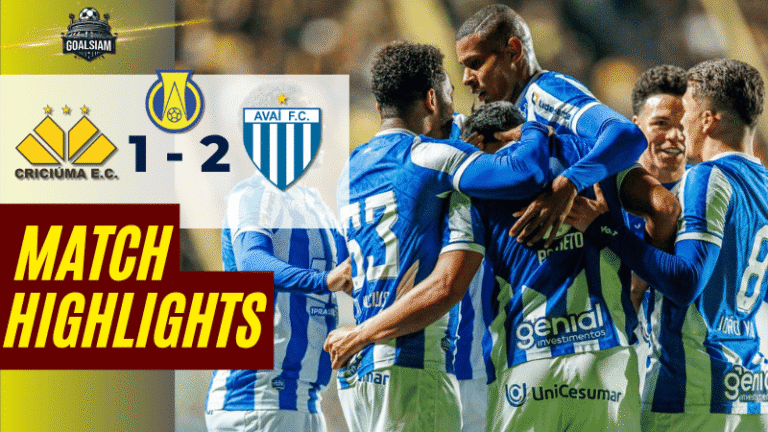 ไฮไลท์บอลวันนี้ คัมปิโอนาโต บราซิเลียโร ซีรีบี 2025 คริคูม่า พบ อาไว เอฟซี เอสซี – ผลบอลคัมปิโอนาโต บราซิเลียโร ซีรีบี ล่าสุด