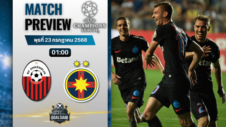 วิเคราะห์บอลวันนี้ ยูฟ่าแชมเปียนส์ลีก : เอฟเค สเกนดิจา 79 พบกับ สเตอัว บูคาเรสต์