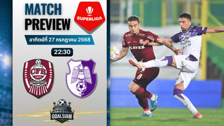 วิเคราะห์บอลวันนี้ โรมาเนีย ลีกา1 : ซีเอฟอาร์ คลูจ์ พบกับ เอสซีเอ็ม อาร์เจส ปีเตสติ