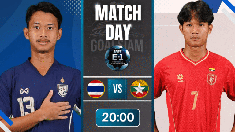 ดูบอลออนไลน์ AFC U23 Championship ถ่ายทอดสด ไทย (ยู 23) พบ เมียนมาร์ (ยู 23) 22/7/68