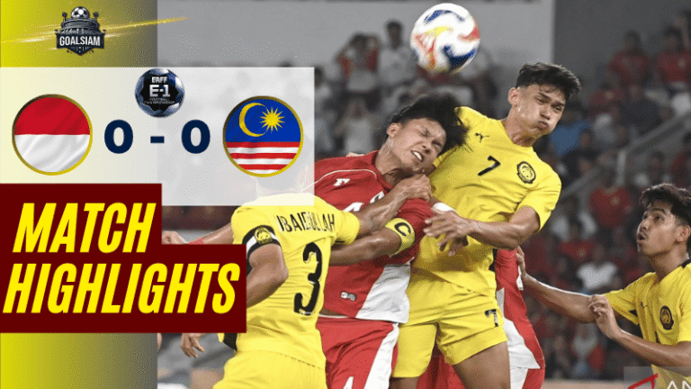 ไฮไลท์บอลวันนี้ AFC U23 Championship 2025 อินโดนีเซีย (ยู 23) พบ มาเลเซีย (ยู 23) – ผลบอลAFC U23 Championship ล่าสุด