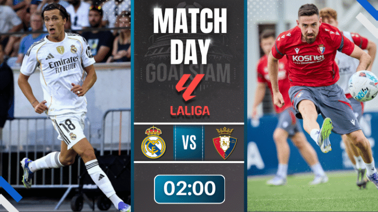 ดูบอลออนไลน์ ลาลิกา ถ่ายทอดสด เรอัล มาดริด พบกับ โอซาซูน่า 19/8/68