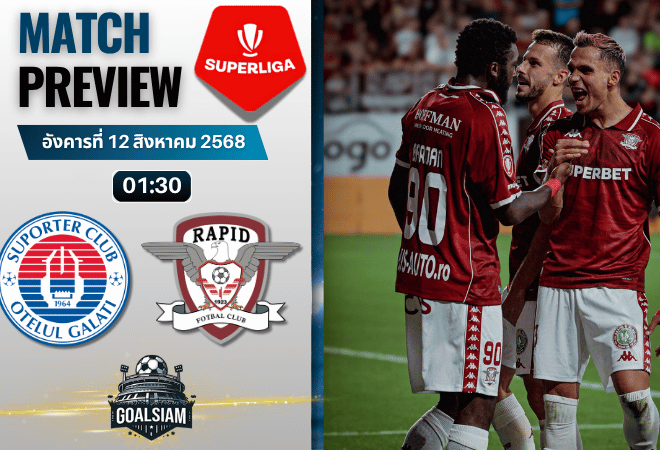 วิเคราะห์บอลวันนี้ โรมาเนีย ลีกา1 : เอฟซี โอเตลุล กาลาติ พบกับ ราปิด บูคาเรสต์