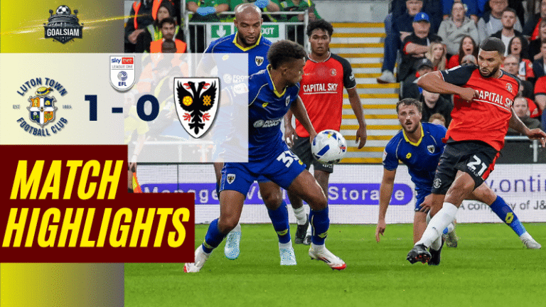 ไฮไลท์บอลวันนี้ ลีกวัน อังกฤษ 2025 ลูตัน ทาวน์ พบ เอเอฟซี วิมเบิลดัน – ผลบอลลีกวัน อังกฤษ ล่าสุด