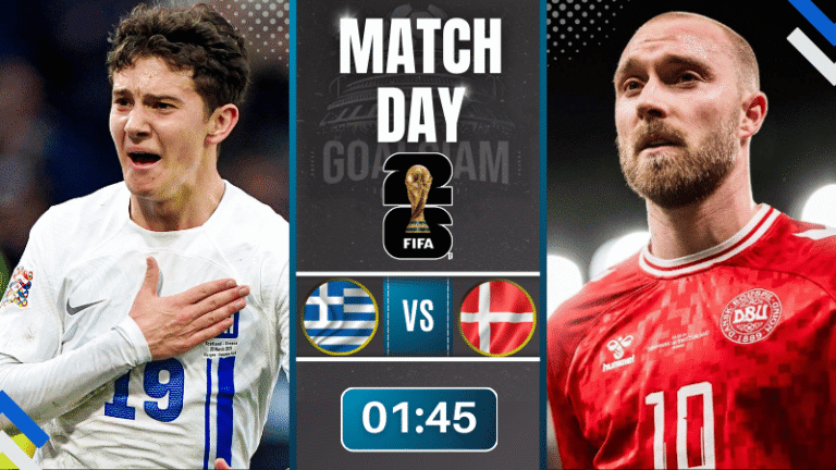 ดูบอลออนไลน์ ฟุตบอลโลก 2026 รอบคัดเลือก โซนยุโรป กลุ่ม C ถ่ายทอดสด กรีซ พบกับ เดนมาร์ก 7/9/68