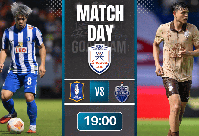 ดูบอลออนไลน์ ฟุตบอลชิงแชมป์สโมสรอาเซียน Shopee cup ถ่ายทอดสด บีจี ปทุม ยูไนเต็ด พบกับ บุรีรัมย์ ยูไนเต็ด 24/9/68