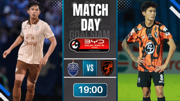 ดูบอลออนไลน์ ไทยลีก ถ่ายทอดสด บุรีรัมย์ ยูไนเต็ด พบกับ พีที ประจวบ เอฟซี 12/9/68