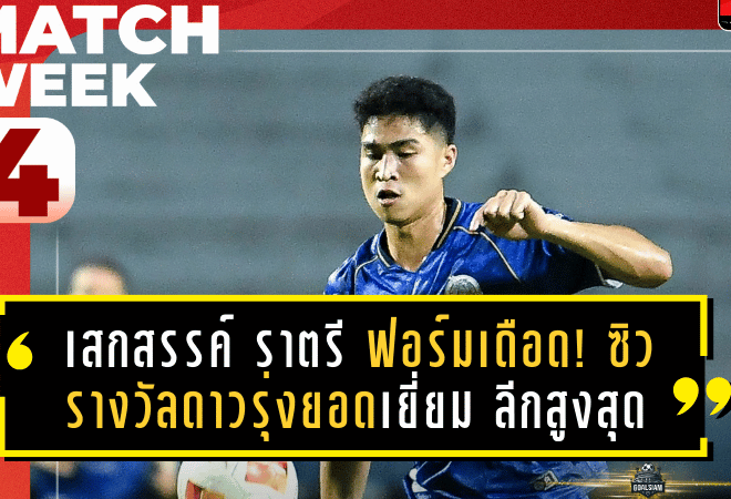 เสกสรรค์ ราตรี ฟอร์มเดือด! ซิวรางวัลดาวรุ่งยอดเยี่ยม ลีกสูงสุด หลังโชว์เหนือในเกมล่าสุด