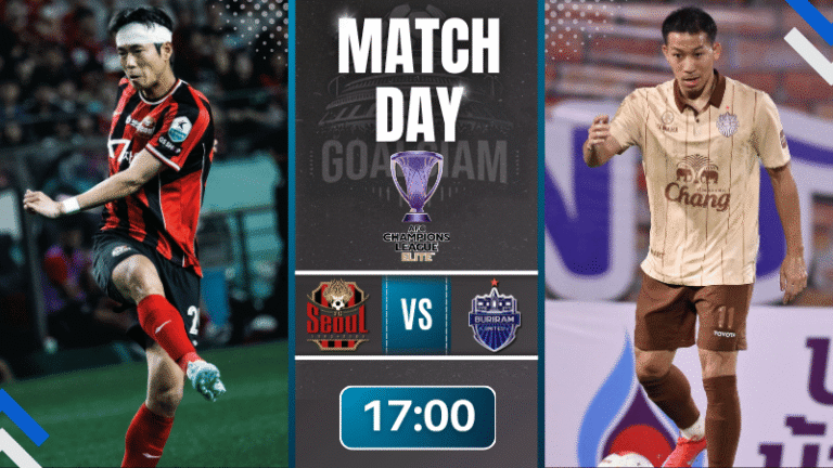 ดูบอลออนไลน์ เอเอฟซี แชมเปี้ยนส์ลีก อีลิท ถ่ายทอดสด เอฟซี โซล พบกับ บุรีรัมย์ ยูไนเต็ด 30/9/68