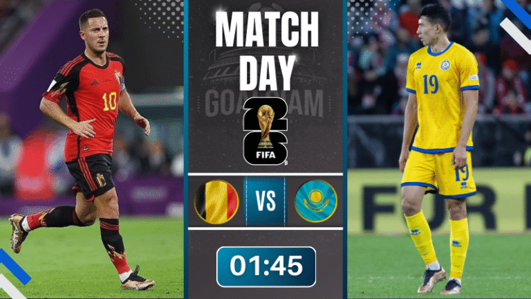 ดูบอลออนไลน์ ฟุตบอลโลก 2026 รอบคัดเลือก โซนยุโรป กลุ่ม J ถ่ายทอดสด เบลเยียม พบกับ คาซัคสถาน 7/9/68