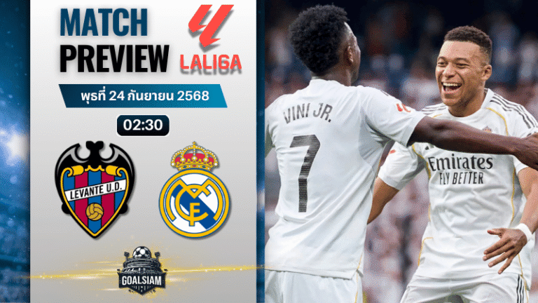 วิเคราะห์บอล ลาลิกา : เลบานเต้ พบกับ เรอัล มาดริด 23/9/68