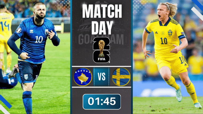 ดูบอลออนไลน์ ฟุตบอลโลก 2026 รอบคัดเลือก โซนยุโรป กลุ่ม B ถ่ายทอดสด โคโซโว พบกับ สวีเดน 7/9/68