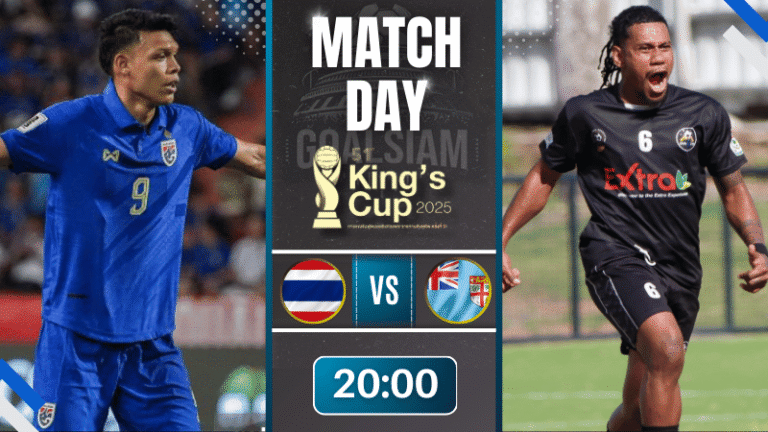 ดูบอลออนไลน์ คิงส์ คัพ ถ่ายทอดสด ไทย พบกับ ฟิจิ 4/9/68