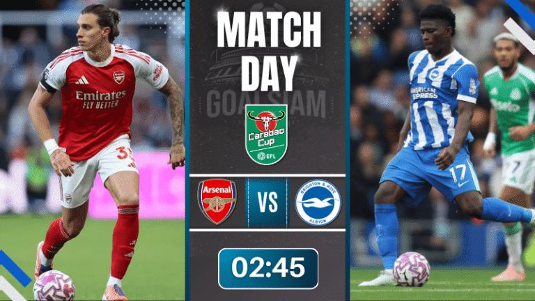 ดูบอลออนไลน์ คาราบาวคัพ รอบ 4 ถ่ายทอดสด อาร์เซนอล พบกับ ไบรท์ตัน โฮฟ อัลเบี้ยน 29/10/68