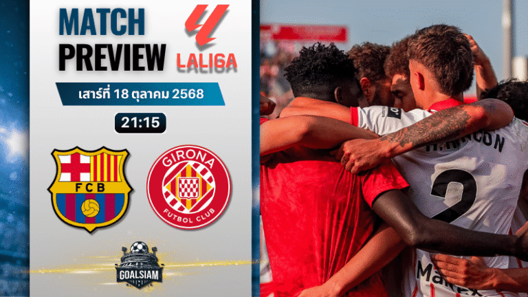 วิเคราะห์บอล ลาลิกา : บาร์เซโลน่า พบกับ คิโรน่า 18/10/68