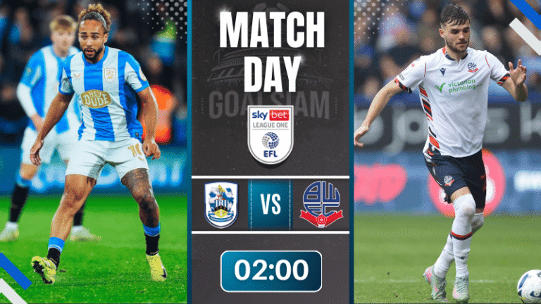 ดูบอลออนไลน์ ลีกวัน อังกฤษ ถ่ายทอดสด ฮัดเดอร์ฟิลด์ ทาวน์ พบกับ โบลตัน วอนเดอเรอส์ 16/10/68