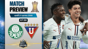 วิเคราะห์บอล โกปาลิเบร์ตาโดเรส : พัลไมรัส พบกับ แอลดียู กีโต้ 30/10/68