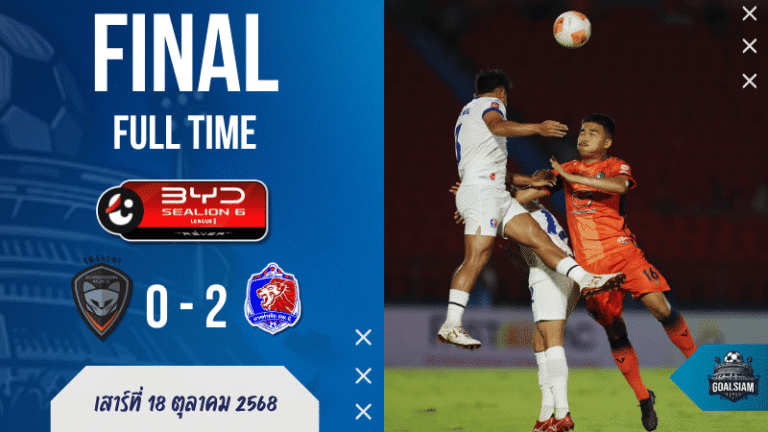 ผลบอลสด : นครราชสีมาโดนท่าเรือบุกยำ 0-2 คารัง! สิงห์เจ้าท่าร้อนแรงต่อเนื่อง ขยับรั้งอันดับ 5 ศึกไทยลีก