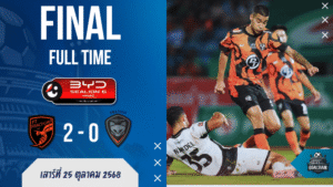 ผลบอลสด : พีที ประจวบ เปิดบ้านยิงสลบ! ไล่ทุบ สวาทแคท 2-0 ศึกไทยลีกเดือด