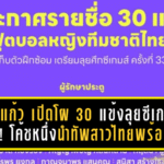 “ชบาแก้ว” เปิดโผ 30 แข้งลุยซีเกมส์ 2025! โค้ชหนึ่งนำทัพสาวไทยพร้อมล่าเหรียญทองในบ้านเกิดที่ชลบุรี