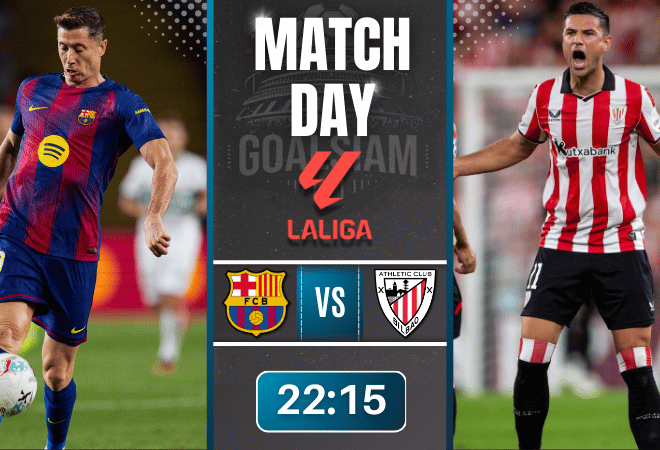 ดูบอลออนไลน์ ลาลิกา ถ่ายทอดสด บาร์เซโลน่า พบกับ แอธเลติก บิลเบา 22/11/68