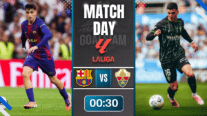 ดูบอลออนไลน์ ลาลิกา ถ่ายทอดสด บาร์เซโลน่า พบกับ เอลเช่ 2/11/68