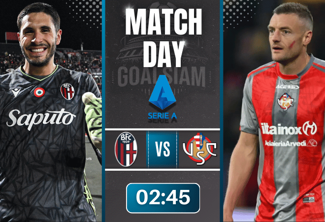 ดูบอลออนไลน์ เซเรียอา ถ่ายทอดสด โบโลญญ่า พบกับ เครโมเนเซ่ 1/12/68