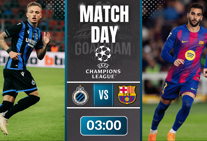 ดูบอลออนไลน์ ยูฟ่าแชมเปียนส์ลีก ถ่ายทอดสด คลับบรูซ พบกับ บาร์เซโลน่า 5/11/68