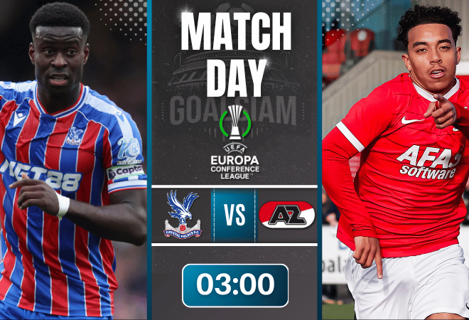 ดูบอลออนไลน์ ยูฟ่ายูโรปาคอนเฟอเรนซ์ลีก ถ่ายทอดสด คริสตัล พาเลซ พบกับ อาแซด อัลค์มาร์ 6/11/68