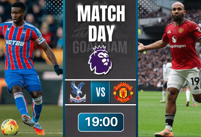 ดูบอลออนไลน์ พรีเมียร์ลีก ถ่ายทอดสด คริสตัล พาเลซ พบกับ แมนเชสเตอร์ ยูไนเต็ด 30/11/68