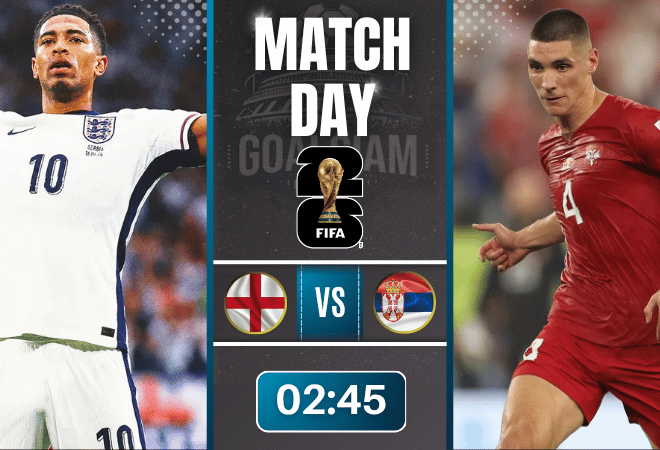 ดูบอลออนไลน์ ฟุตบอลโลก รอบคัดเลือก โซนยุโรป ถ่ายทอดสด อังกฤษ พบกับ เซอร์เบีย 13/11/68