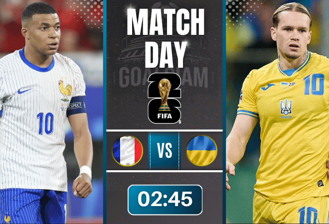 ดูบอลออนไลน์ ฟุตบอลโลก รอบคัดเลือก โซนยุโรป ถ่ายทอดสด ฝรั่งเศส พบกับ ยูเครน 13/11/68
