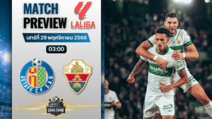 วิเคราะห์บอล ลาลิกา : เกตาเฟ่ พบกับ เอลเช่ 28/11/68