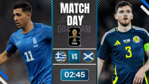 ดูบอลออนไลน์ ฟุตบอลโลก 2026 รอบคัดเลือก โซนยุโรป ถ่ายทอดสด กรีซ พบกับ สกอตแลนด์ 15/11/68