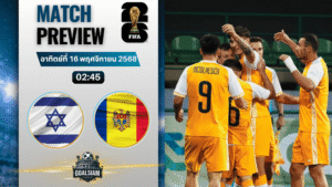วิเคราะห์บอล ฟุตบอลโลก 2026 รอบคัดเลือก โซนยุโรป : อิสราเอล พบกับ มอลโดวา 16/11/68