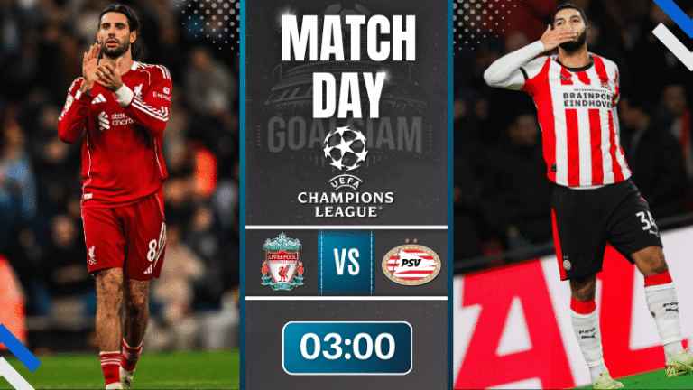 ดูบอลออนไลน์ ยูฟ่าแชมเปียนส์ลีก ถ่ายทอดสด ลิเวอร์พูล พบกับ พีเอสวี ไอนด์โฮเฟ่น 26/11/68