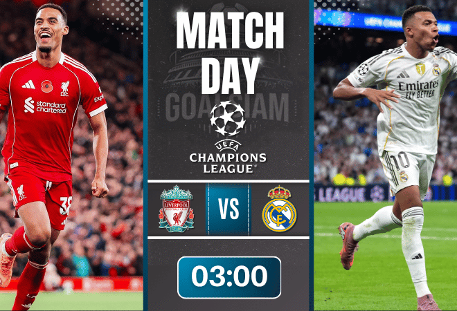 ดูบอลออนไลน์ ยูฟ่าแชมเปียนส์ลีก ถ่ายทอดสด ลิเวอร์พูล พบกับ เรอัล มาดริด 4/11/68