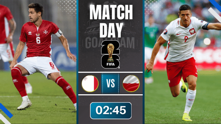 ดูบอลออนไลน์ ฟุตบอลโลก 2026 รอบคัดเลือก โซนยุโรป ถ่ายทอดสด มอลตา พบกับ โปแลนด์ 17/11/68