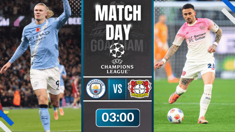 ดูบอลออนไลน์ ยูฟ่าแชมเปียนส์ลีก ถ่ายทอดสด แมนเชสเตอร์ ซิตี้ พบกับ ไบเออร์ เลเวอร์คูเซิน 25/11/68