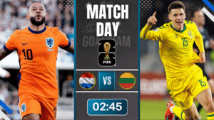 ดูบอลออนไลน์ ฟุตบอลโลก 2026 รอบคัดเลือก โซนยุโรป ถ่ายทอดสด เนเธอร์แลนด์ พบกับ ลิธัวเนีย 17/11/68